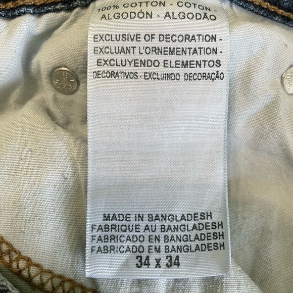 Levi Stause blue jeans size 34W 34L Relaxed fit, boot cut - Picture 6 of 6